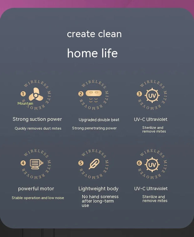 Electric UV Mite Remover & Mini Vacuum Cleaner