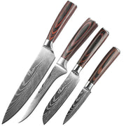8-Piece Kitchen Knife Set with Colorful Handles