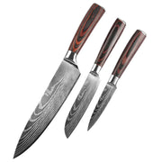 8-Piece Kitchen Knife Set with Colorful Handles