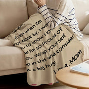 Soft Fleece Blanket with Letter Print for My Son