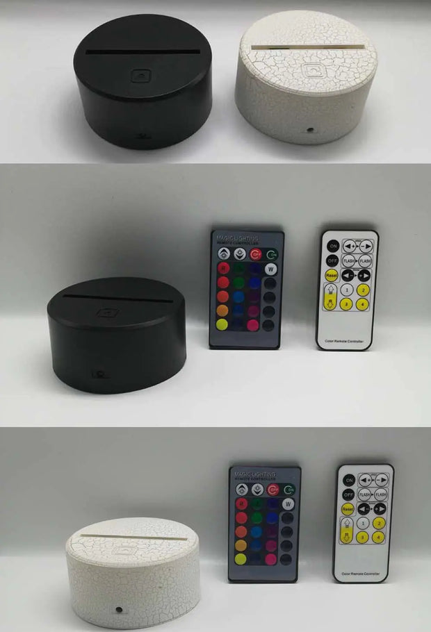 Colorful Heart Rose 3D Night Light