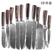 8-Piece Kitchen Knife Set with Colorful Handles
