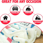 Soft Fleece Blanket with Letter Print for My Son