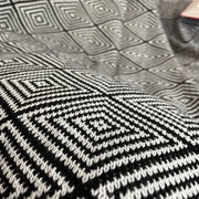 Soft Knitted Jacquard Vintage Throw Blanket (1pc)