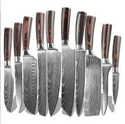 8-Piece Kitchen Knife Set with Colorful Handles