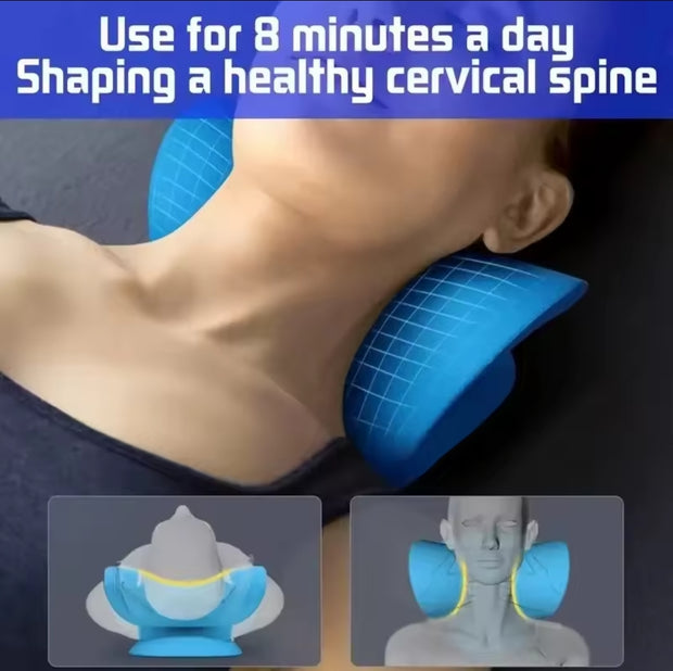 Cervical Spine Pillow for Sleep Traction and Support